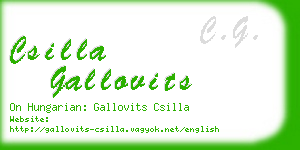 csilla gallovits business card